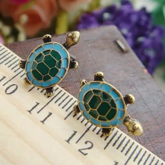 NEW | Mosiac | Turtle Earrings - Picture 2 of 2